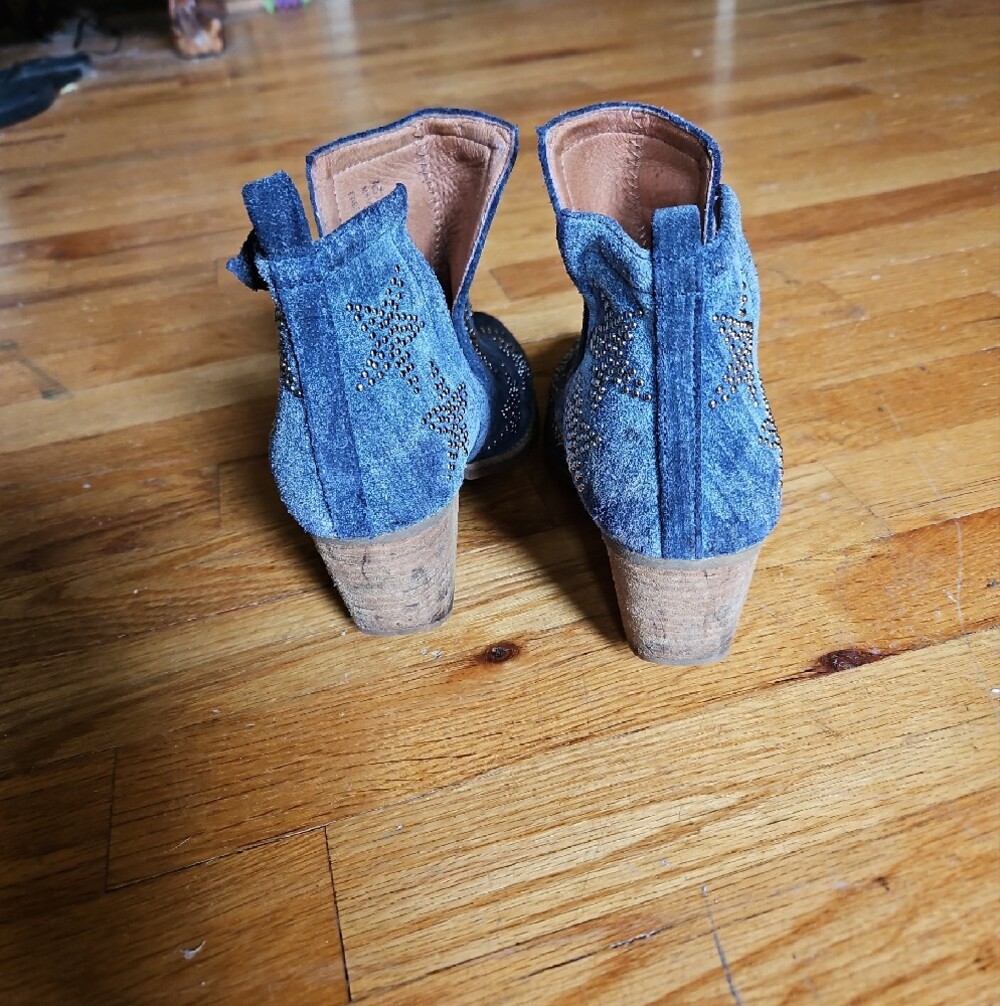 Jeffrey Campbell Denim Star-Stud Ankle Booties - Blue - Picture 4 of 6